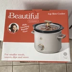 Beautiful 2 Qt Ceramic Slow Cooker Porcini Taupe 3 Settings Keep Warm. Fixed Price $20.00.