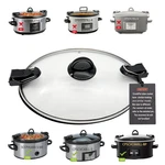 6QT Oval Glass Lid Replacement For Crockpot Slow Cooker Models SCCPVL600-S-BR.... Fixed Price $49.68.