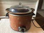 Vtg Montgomery Ward 3.5 Qt Slow Cooker Crock Pot Mid Century Floral. Fixed Price $40.00.