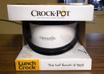 Crock Pot 3 Cup White Black Handle Lunch New In Box #SCCPLC200-G. Fixed Price $22.00.