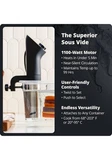 Greater Goods Kitchen Sous Vide Precision Cooker Model 0535, Black 1100 Watt. Fixed Price $50.00.