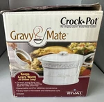 Vintage Rival Gravy Mate Crock Pot Boat Electric Detachable Cord With Box. Fixed Price $19.99.