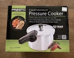 New Presto Quart Aluminum Pressure Cooker, 01241. Fixed Price $39.99.