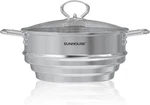 New Sunhouse Quart Stainless Steel Steamer Insert (fits 8", 9", 9.5"). Fixed Price $15.99.