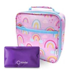 Kinsho Insulated Lunch Box Kids Girls Ice Pack Pink Rainbows Hearts Star. Fixed Price $11.42.