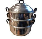 Seng Thai Factory Three Tier Steamer #30 Lightweight Aluminum Cooker Rice-desert. Fixed Price $40.00.