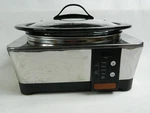 Crock Pot SCCPTP600-F Quart Stainless Steel Oval Slow Cooker Rare Excellent++. Fixed Price $175.85.