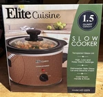 Elite Cuisine 1.5QT Slow Cooker-football-model MST-250FB New Box. Fixed Price $20.00.