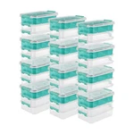 Sterilite Convenient Home 3-TIERED Stacking Carry Storage Box, Clear (12 Pack). Fixed Price $101.99.