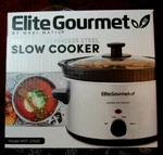Maxi - Matic Elite Gourmet Electric Oval Stainless Steel Slow Cooker 2 Qt.. Fixed Price $14.99.