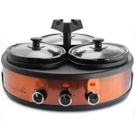Triple 4.5 Qt. Copper Slow Cooker With Glass Lids. Fixed Price $86.13.