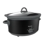 5QT Slow Cooker Black Gray Compact Countertop Simple Dial Control. Fixed Price $94.00.