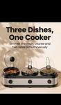 Chefman Stainless Steel Triple Slow Cooker & Buffet Server. Fixed Price $52.24.