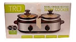 Tru Dual Buffet Slow Cooker. BS-215 Two 1/4 Quart Crocks Nob. Fixed Price $34.99.