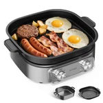 Cook Steak Eggs Ramen Faster - 6QT Electric Skillet With Grill. Fixed Price $179.99.