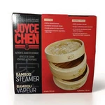 Joyce 2-TIER 3-PC Bamboo Steamer 6" Natural Authentic Asian Kitchenware. Fixed Price $12.87.