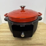 Instant Precision 6-QT Enamel Cast Iron Electric Dutch Oven Red DOMC6001. Fixed Price $89.95.