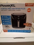 Power Xl Vortex Pro Air Fryer 8QT 7 In Touch Led Panel With 10 Presets Black. Fixed Price $80.00.