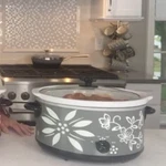 Temp-tations K50464: Adjustable Slow Cooker Qt. Gray W/ White Flowers. Fixed Price $39.19.