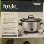 Style Selections 3.5QT Slow Cooker DWK16. Fixed Price $13.50.