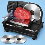 Fohere Electric Deli Meat Bread Slicer 200W Two Removeable 7.5 Blades, Black. Fixed Price $64.99.