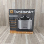 Toastmaster 20 Ounce Mini Crock Silver, W/ Black Stoneware Pot No Manual. Fixed Price $13.99.