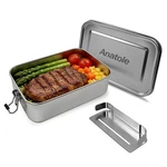 Anatole 304 Stainless Steel Bento Box 47OZ 1400ML 1-COMPARTMENT, Silver. Fixed Price $39.31.