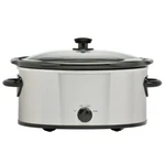 Mainstays 6 Quart Oval Slow Cooker, Stainless Steel Finish, Glass Lid.... Fixed Price $60.00.