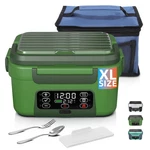 Omboos Cordless Electric Heated Lunch Box, 6.3CUPS 20000MAH Xl, Olive Drab. Fixed Price $109.99.