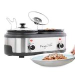 Megachef Dual 1.5 Qt Crock Buffet Slow Cooker. Fixed Price $68.18.