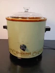 Rival Crock-pot Slow-cooker 3.5 Qt Avocado Green 1970'S Glass Lid Tested. Fixed Price $31.96.
