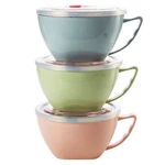 1PCS Stainless Steel Bowl With Handle Solid Color Anti Scalding Instant Noodles. Fixed Price $10.44.