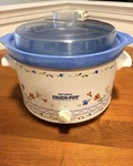 Vintage Rival Select Qt Crock Pot #3154 Floral Print Slow Cooker Plastic Lid. Fixed Price $21.99.