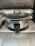 Hamilton Beach Slow Cooker Quart Model 33567 -black/silver. Fixed Price $19.99.