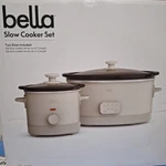 Bella Slow Cooker Set, 6-QUART & 2-QUART Programmable Free Shipping. Fixed Price $63.96.