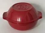 Emile Henry 2 Piece Ceramic Bread/potato Cooker Burgundy Red France. Fixed Price $110.00.