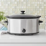 Nib 6-QUART Stainless Steel Manual Slow Cooker With Lid Kitchen Appliance. Fixed Price $20.99.