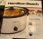 Hamilton Beach 5-QT Portable Slow Cooker 33156RG Silver New In Box. Fixed Price $15.00.