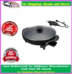 Mainstays 12" Round Ceramic Skillet, Black,nonstick, 1200W, Removable Temp Contr. Fixed Price $35.99.
