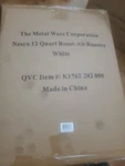 Nesco 12 Quart Roaster Air White Nonstick Qvc Discontontinued Model 4842. Fixed Price $250.00.