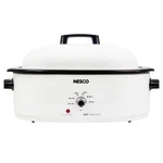 Nesco Roaster Oven 18 Qt. White Porcelain Cookwell 1450W Adjustable Thermostat. Fixed Price $108.09.