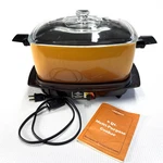 Vintage 70S West Bend Slo-cooker Plus #5275 Butterscotch Crock Pot 6 Qt Tested. Fixed Price $30.00.