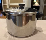 Revere Ware Stainless Steel 6 Qt Stock Pot With Lid Tri Ply Disc Bottom 97K. Fixed Price $39.99.