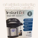 Instant Pot Smart Wifi - 6 Quart Electric Programmable Pressure Cooker Open Box. Fixed Price $100.00.