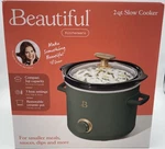 Beautiful Brand 2 Quart Slow Cooker Thyme Green By Drew Barrymore Nib. Fixed Price $29.99.