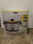 Bella 5 Quart Programmable Slow Cooker Stainless Steel - Black/silver. Fixed Price $40.00.