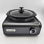 Crock Pot Hook Up 2.5 Quart Round Slow Cooker Black SCCPMD2-CH Tested Working. Fixed Price $40.50.