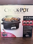 Crock-pot Lift & Serve Slow Cooker 4.5 Quart Black SCCPVP450H-B Programmable. Fixed Price $19.99.