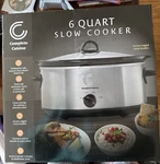 Complete Cuisine 6.0 Qt Slow Cooker, Stainless Steel New Ships Immediately. Fixed Price $49.99.