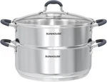 Sunhouse 6.3 Quart Steamer Pots With Lid 2-TIER Multipurpose Stainless Steel. Fixed Price $97.99.